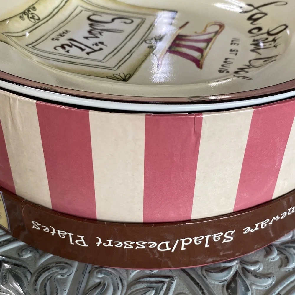 The Sakura Table Sweet Treats Parisian Dessert Plates Set of 4